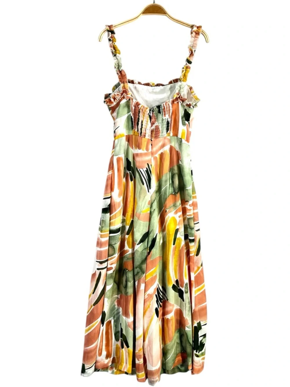 Petal And Pup Romini Jumpsuit In White, Paint/ Pastel/ Water Coloring Print Sz 4 - Picture 5 of 6